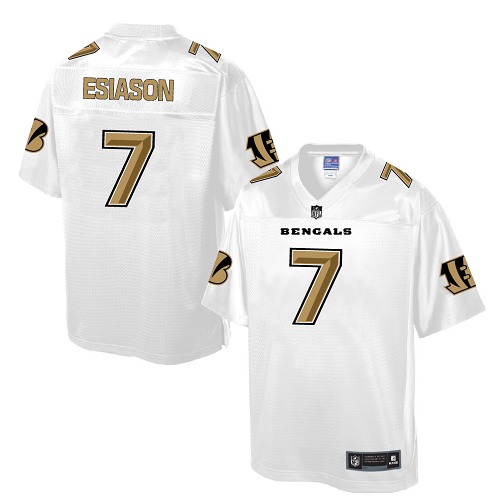 Men's Game Boomer Esiason Nike Jersey White - #7 Pro Line Fashion NFL Cincinnati Bengals